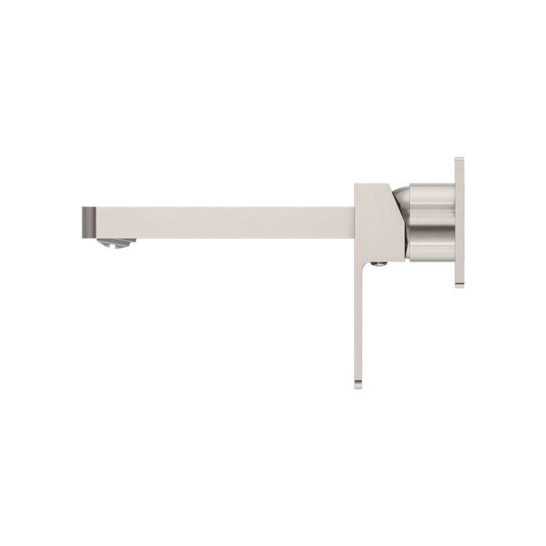 NERO CELIA WALL BASIN/BATH MIXER 204MM BRUSHED NICKEL