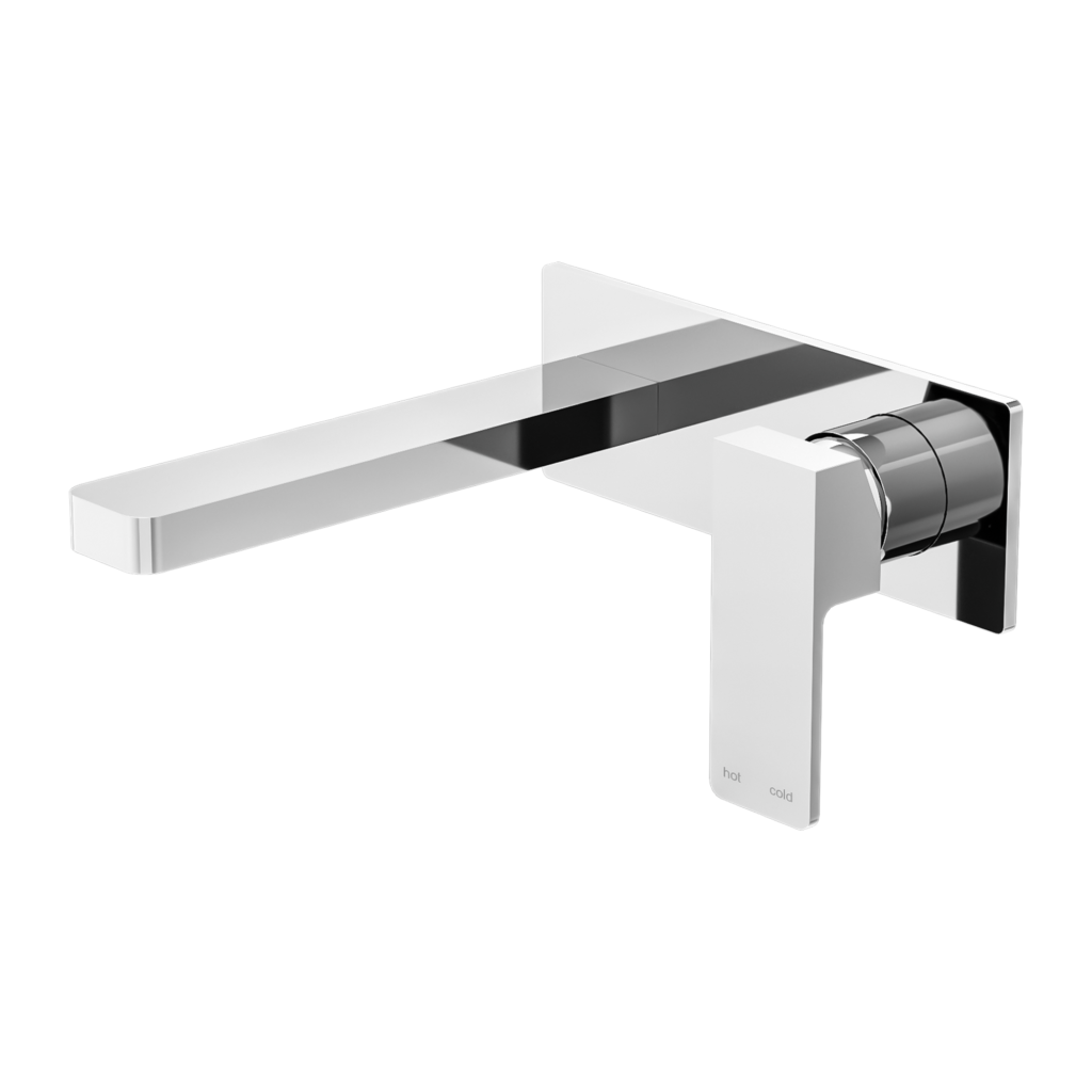 NERO CELIA WALL BASIN/BATH MIXER 204MM CHROME