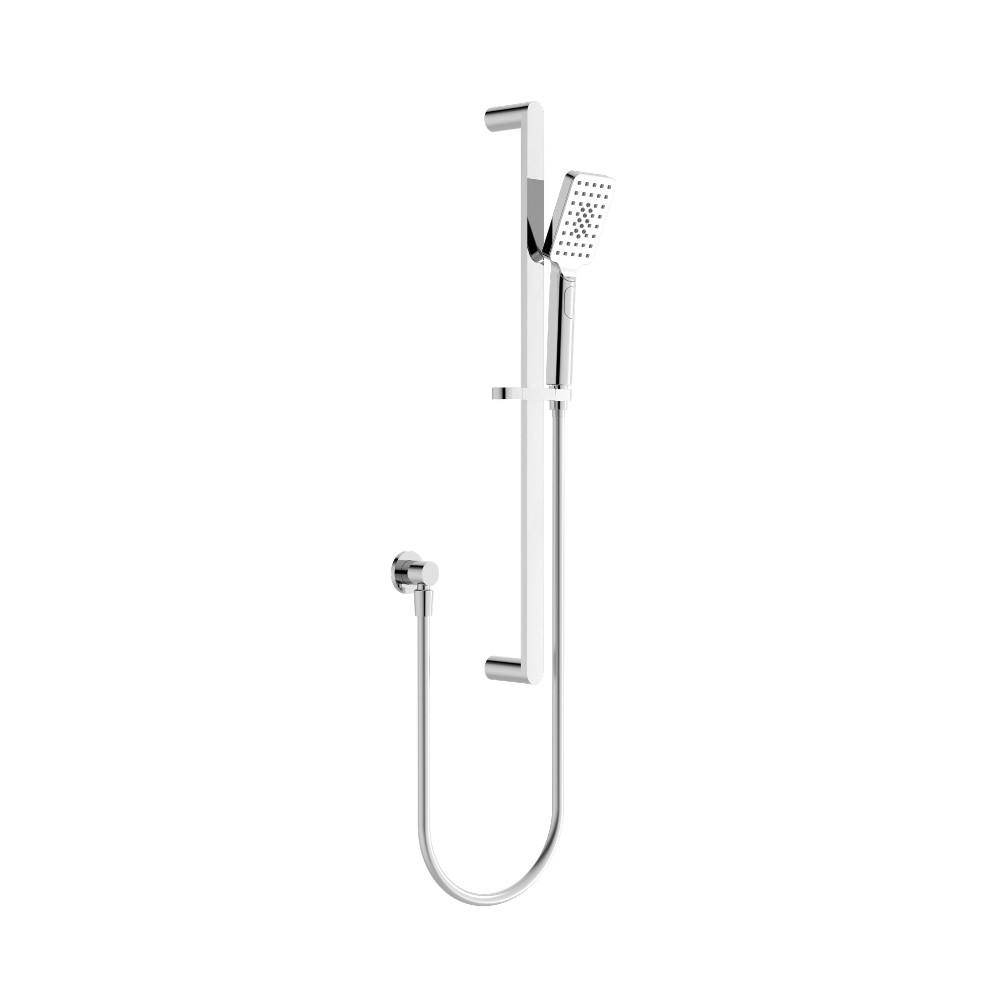 NERO BIANCA SHOWER RAIL 700MM BRUSHED NICKEL