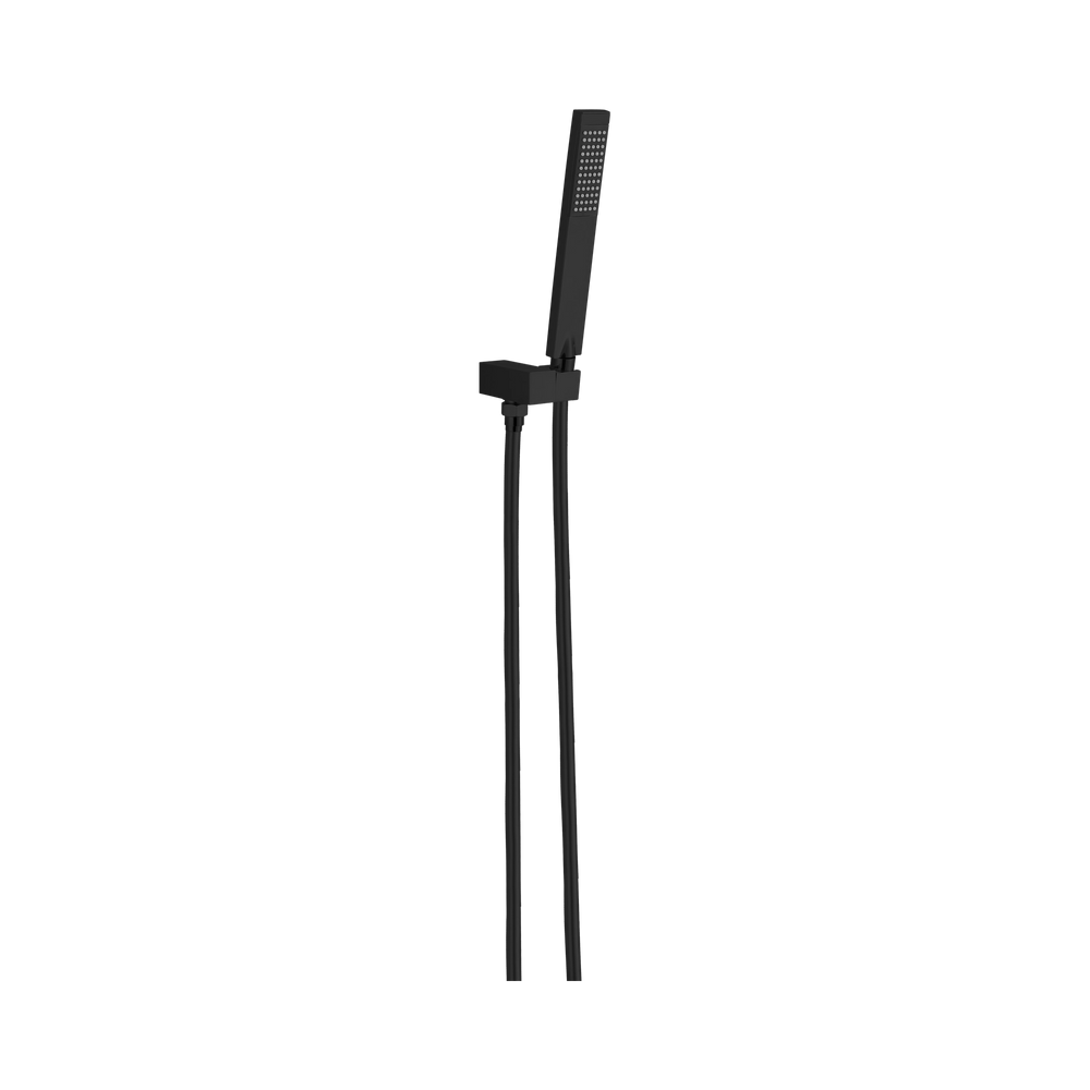 NERO SQUARE SHOWER ON BRACKET 220MM MATTE BLACK