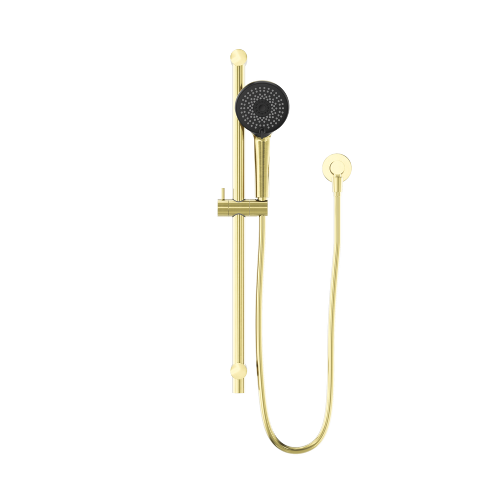 NERO ROUND METAL PROJECT SHOWER RAIL 692MM BRUSHED GOLD