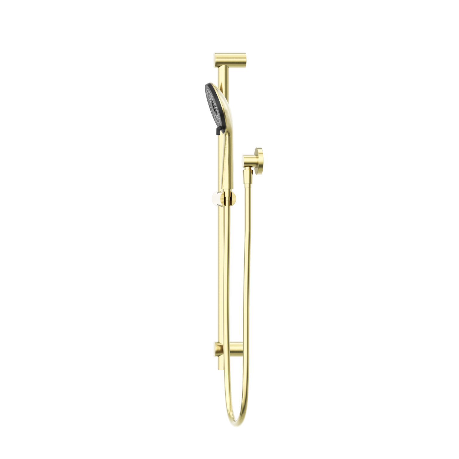 NERO ROUND METAL PROJECT SHOWER RAIL 692MM BRUSHED GOLD
