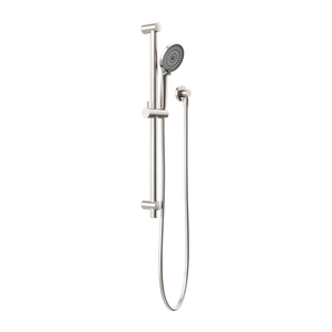 NERO ROUND METAL PROJECT SHOWER RAIL 692MM BRUSHED NICKEL