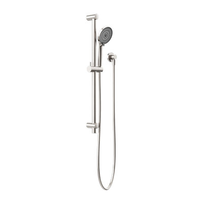 NERO ROUND METAL PROJECT SHOWER RAIL 692MM BRUSHED NICKEL