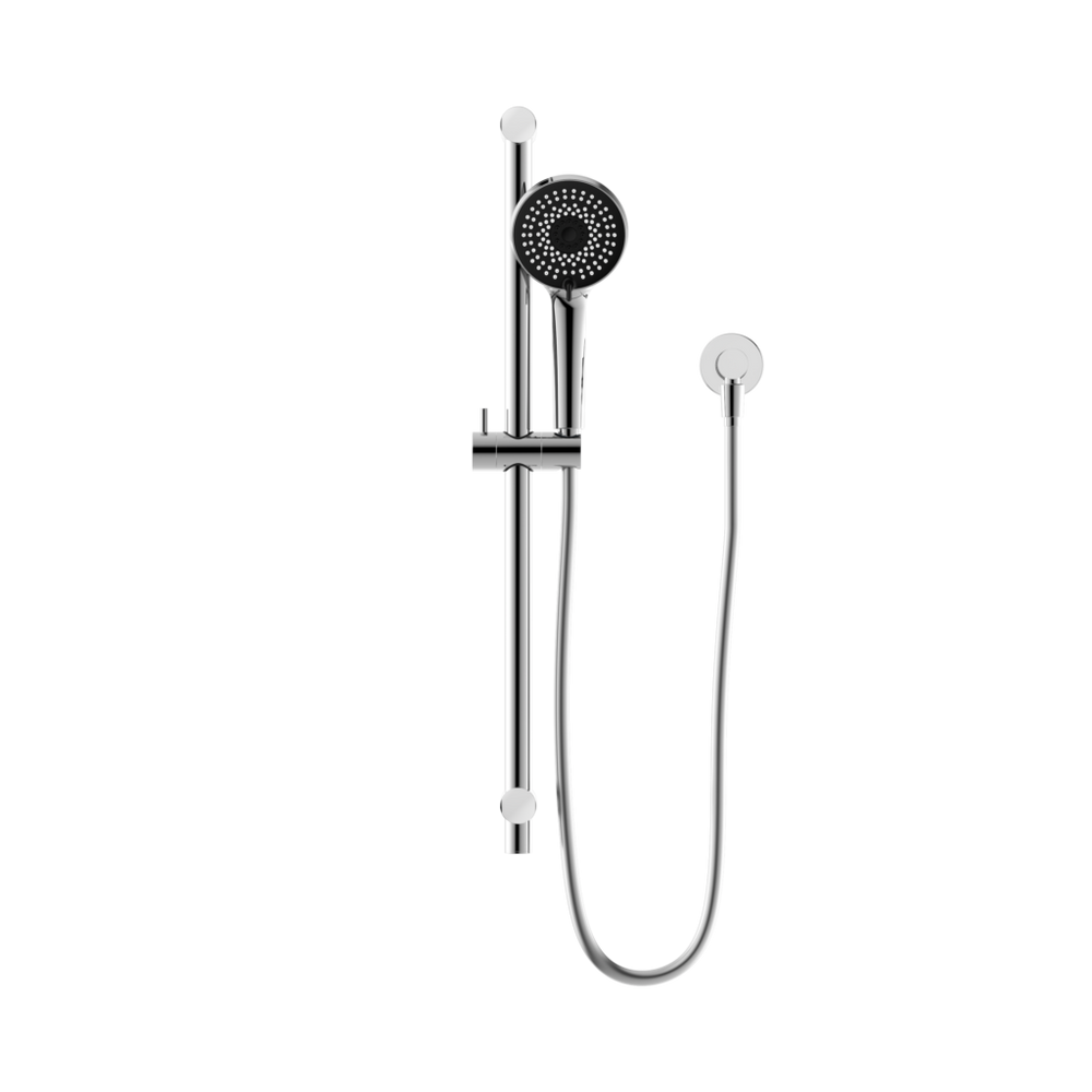 NERO ROUND METAL PROJECT SHOWER RAIL 692MM CHROME