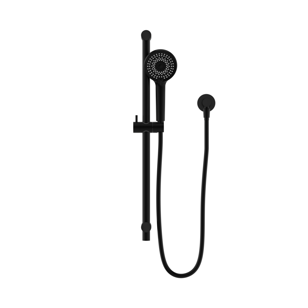 NERO ROUND METAL PROJECT SHOWER RAIL 692MM MATTE BLACK