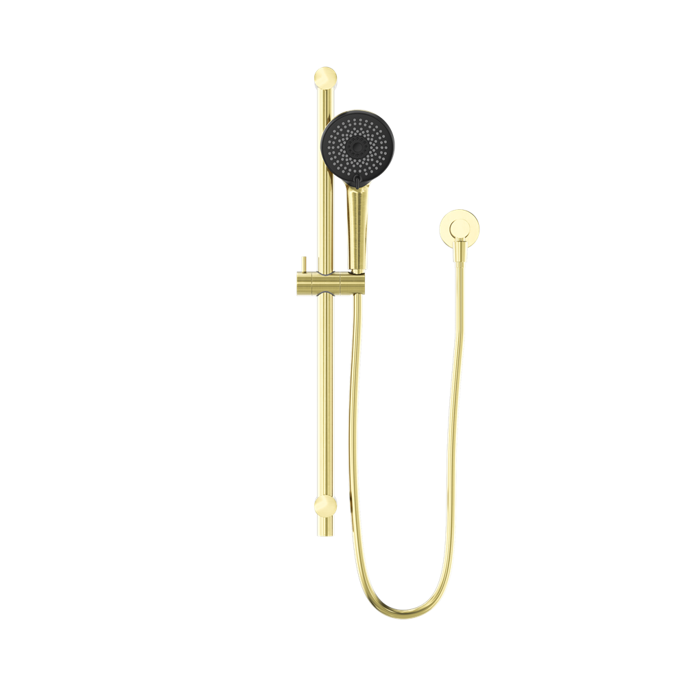 NERO ROUND METAL PROJECT SHOWER RAIL 692MM BRUSHED GOLD