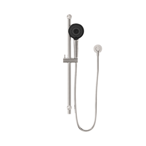 NERO ROUND METAL PROJECT SHOWER RAIL 692MM BRUSHED NICKEL