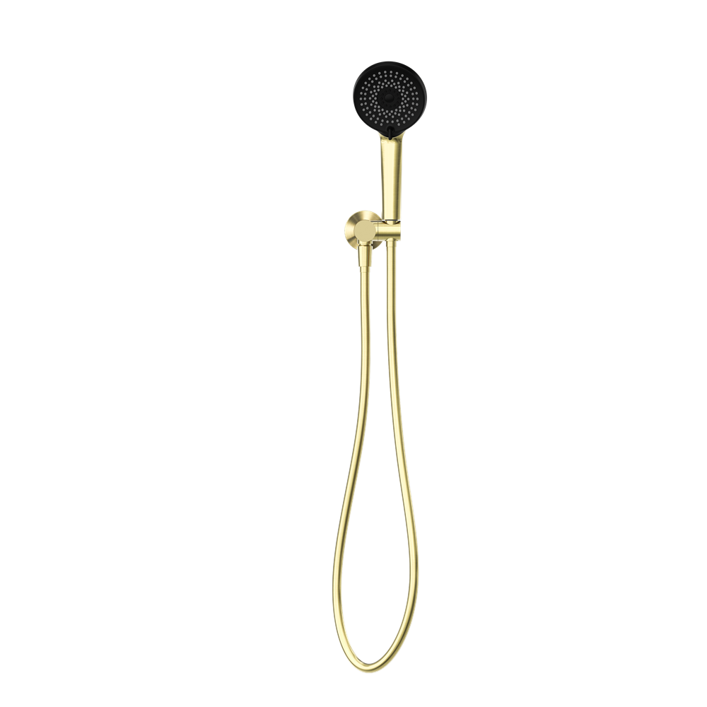 NERO PROJECT ROUND SHOWER ON BRACKET 110MM BRUSHED GOLD