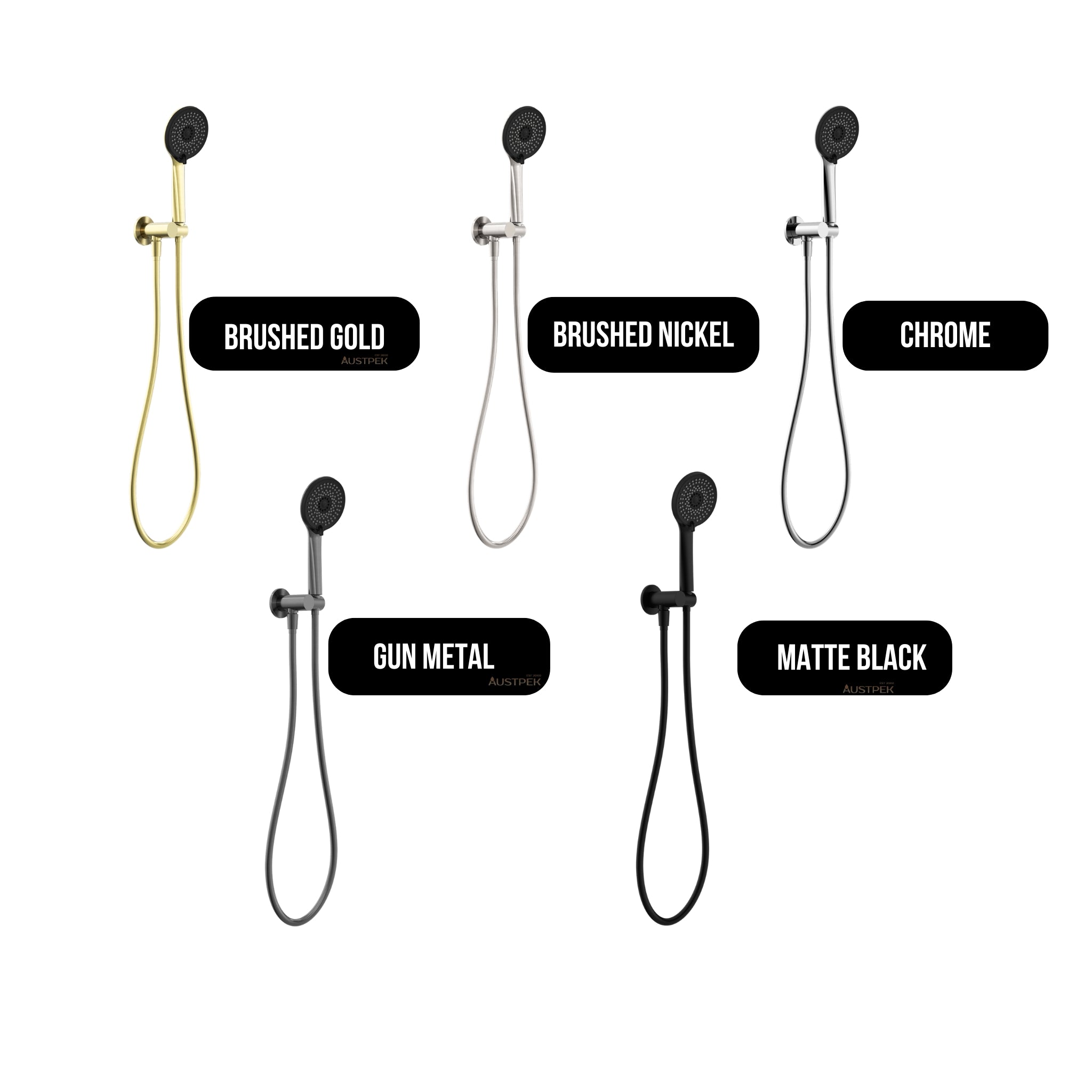 NERO PROJECT ROUND SHOWER ON BRACKET 110MM GUN METAL