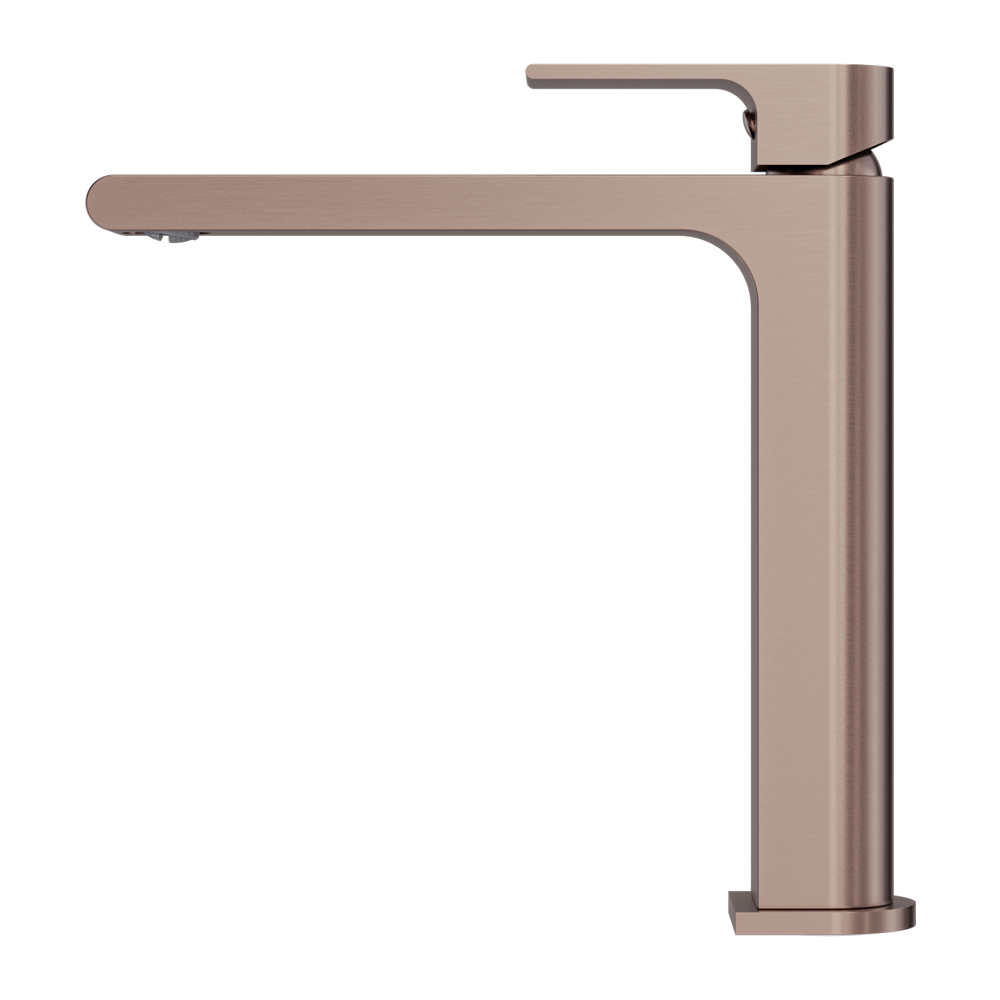 NERO BIANCA MID TALL BASIN MIXER 232MM BRUSHED BRONZE