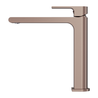NERO BIANCA LEAD FREE MID TALL BASIN MIXER 232MM BRUSHED BRONZE