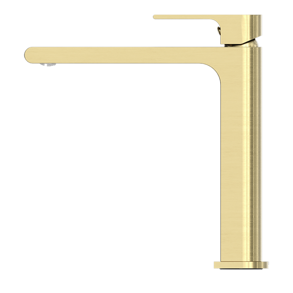NERO BIANCA MID TALL BASIN MIXER 232MM BRUSHED GOLD
