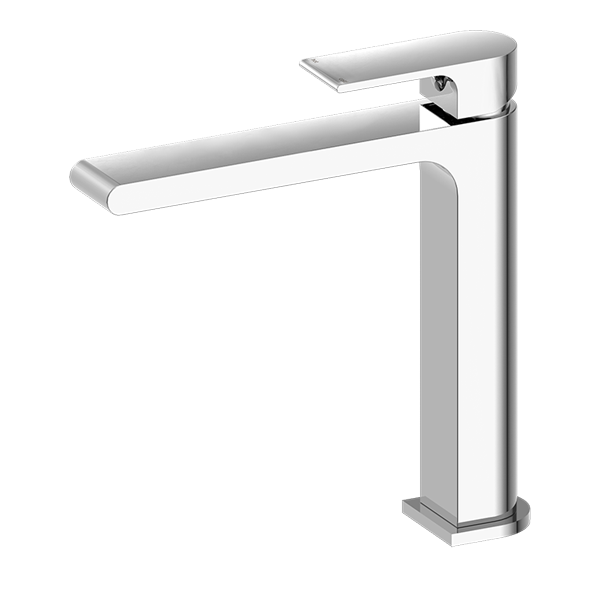 NERO BIANCA MID TALL BASIN MIXER 232MM CHROME