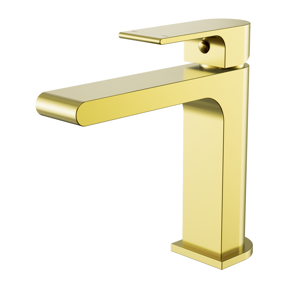 NERO BIANCA BASIN MIXER STRAIGHT SPOUT 169MM BRUSHED GOLD