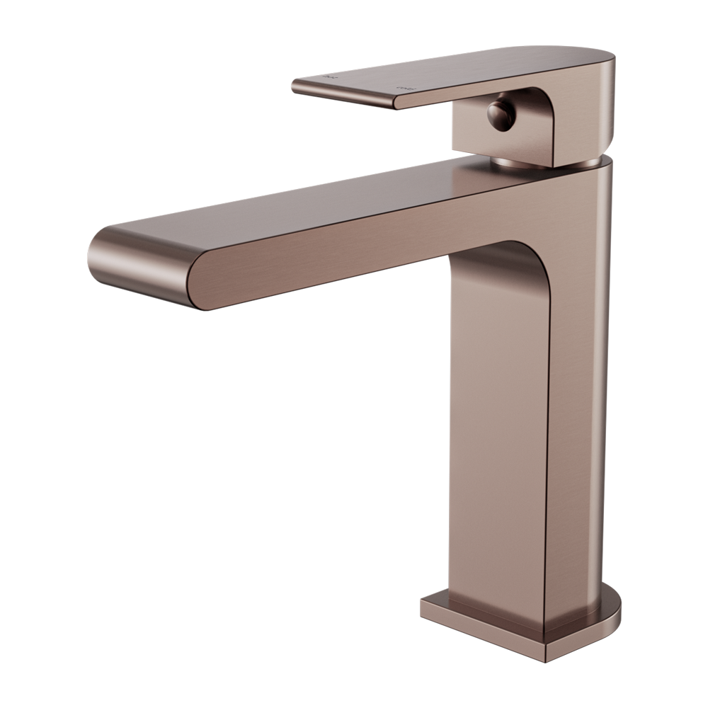NERO BIANCA BASIN MIXER STRAIGHT SPOUT 169MM BRUSHED BRONZE