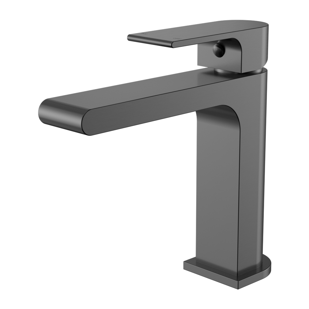 NERO BIANCA LEAD FREE BASIN MIXER STRAIGHT SPOUT 169MM GUN METAL