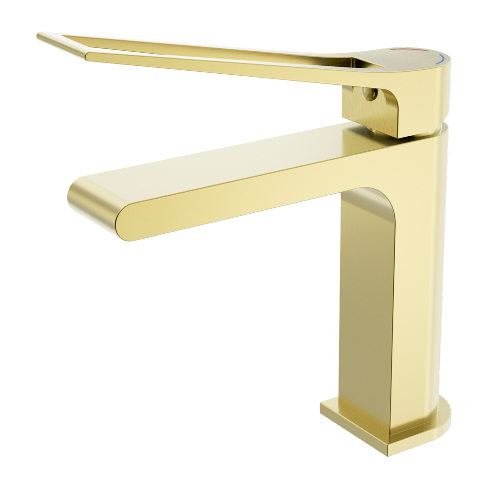 NERO BIANCA CARE BASIN MIXER 198MM BRUSHED GOLD