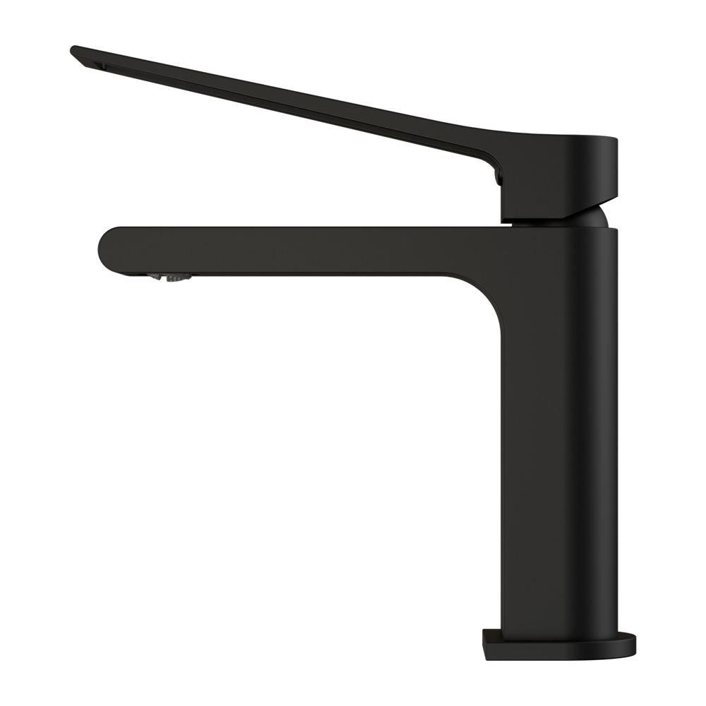 NERO BIANCA CARE BASIN MIXER 198MM MATTE BLACK