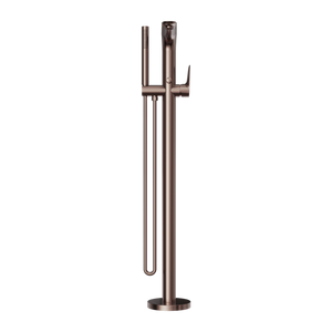 NERO BIANCA FREESTANDING BATH MIXER WITH HAND SHOWER 1005MM BRUSHED BRONZE