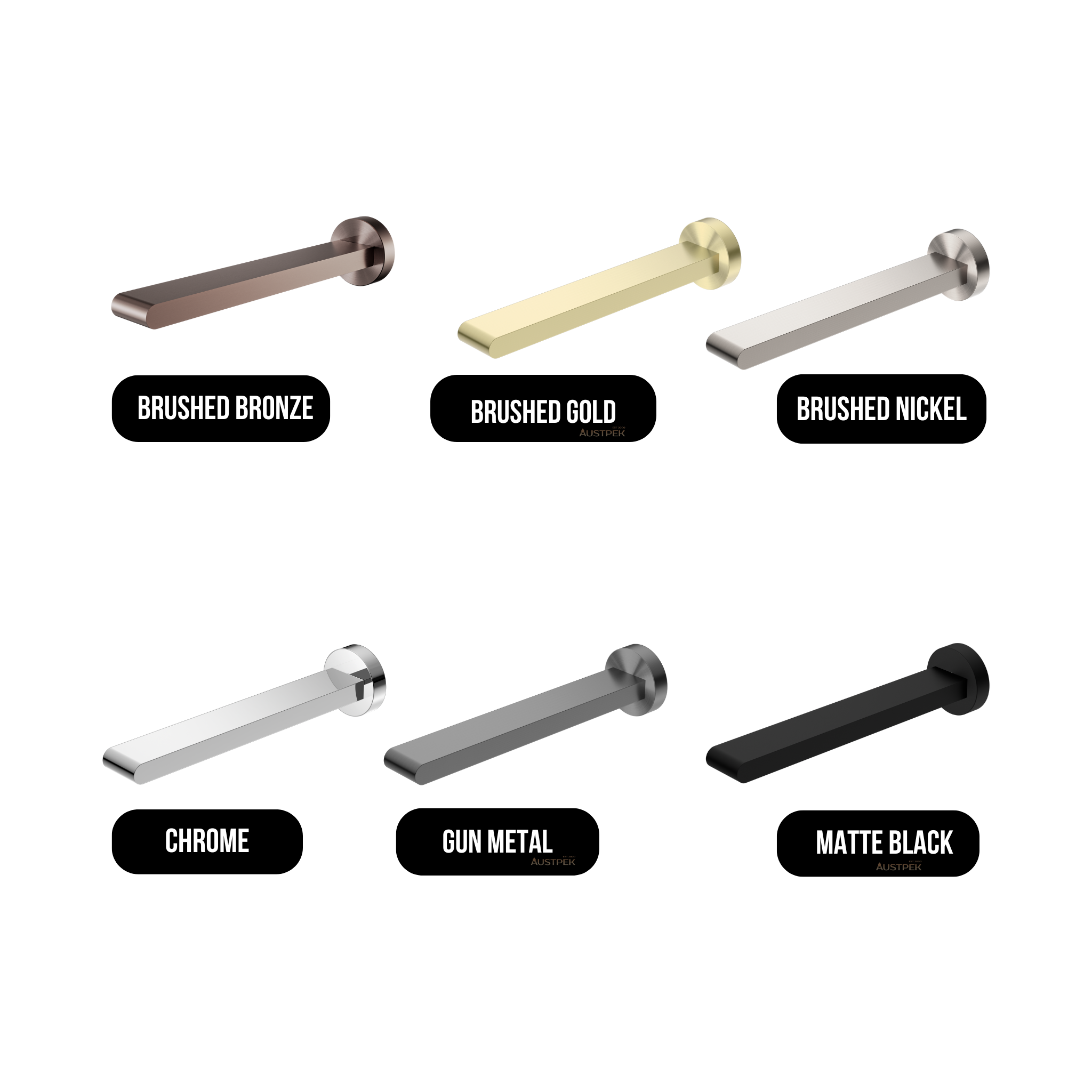 NERO BIANCA WALL BASIN/ BATH SPOUT 240MM CHROME