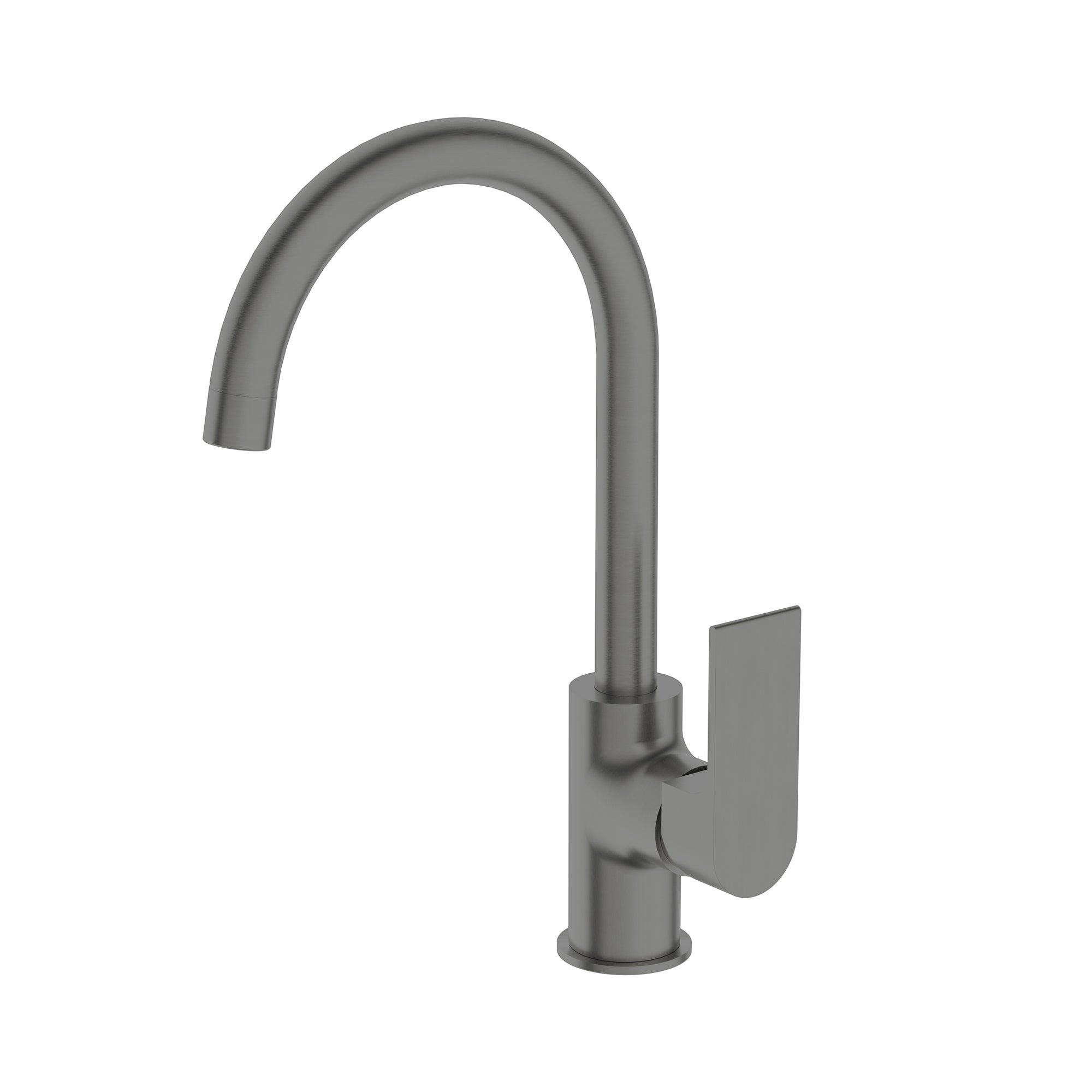 NERO BIANCA KITCHEN MIXER GOOSENECK SPOUT 339MM GUN METAL