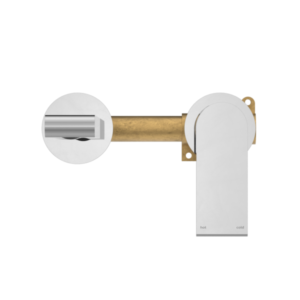 NERO BIANCA WALL BASIN/ BATH MIXER SEPARATE BACK PLATE CHROME (AVAILABLE IN 187MM AND 230MM)