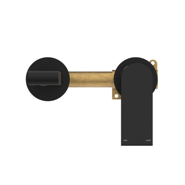 NERO BIANCA WALL BASIN/ BATH MIXER SEPARATE BACK PLATE MATTE BLACK (AVAILABLE IN 187MM AND 230MM)