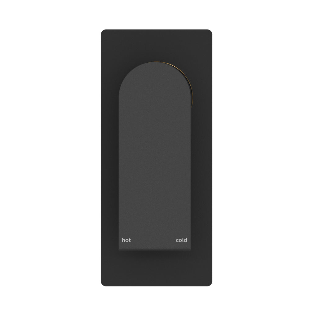 NERO BIANCA SHOWER MIXER 150MM MATTE BLACK