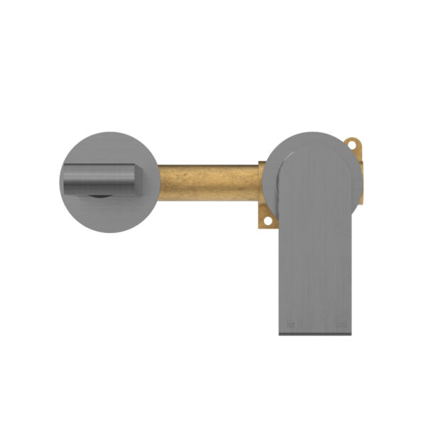 NERO BIANCA WALL BASIN/ BATH MIXER SEPARATE BACK PLATE GUN METAL (AVAILABLE IN 187MM AND 230MM)