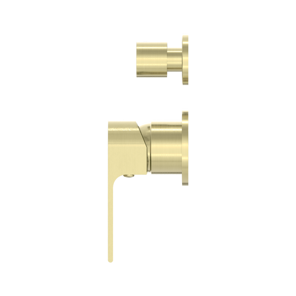 NERO BIANCA SHOWER MIXER DIVERTER SEPARATE BACK PLATE BRUSHED GOLD