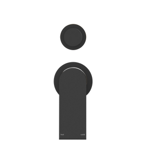 NERO BIANCA SHOWER MIXER DIVERTER SEPARATE BACK PLATE MATTE BLACK