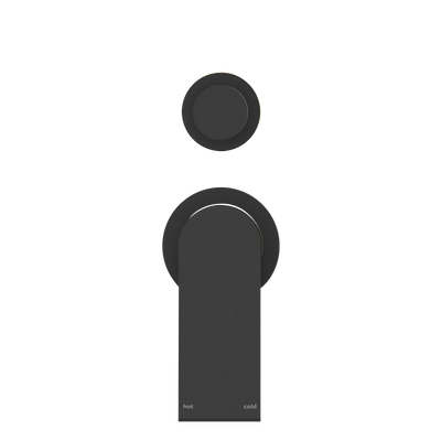 NERO BIANCA SHOWER MIXER DIVERTER SEPARATE BACK PLATE MATTE BLACK