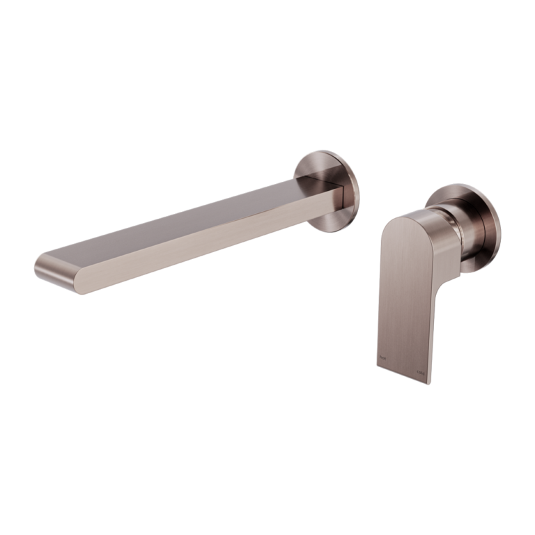 NERO BIANCA WALL BASIN/BATH MIXER WITH SEPARATE BACK PLATE BRUSHED BRONZE (AVAILABLE IN 187MM AND 230MM)