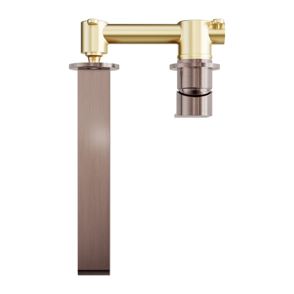 NERO BIANCA WALL BASIN/BATH MIXER WITH SEPARATE BACK PLATE BRUSHED BRONZE (AVAILABLE IN 187MM AND 230MM)