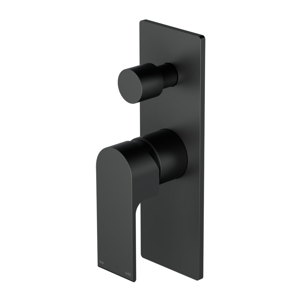 NERO BIANCA SHOWER MIXER DIVERTER MATTE BLACK