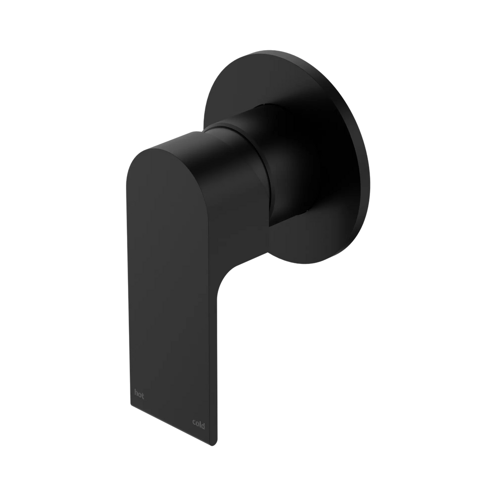 Nero Bianca Shower Mixer Plate 110mm Matte Black