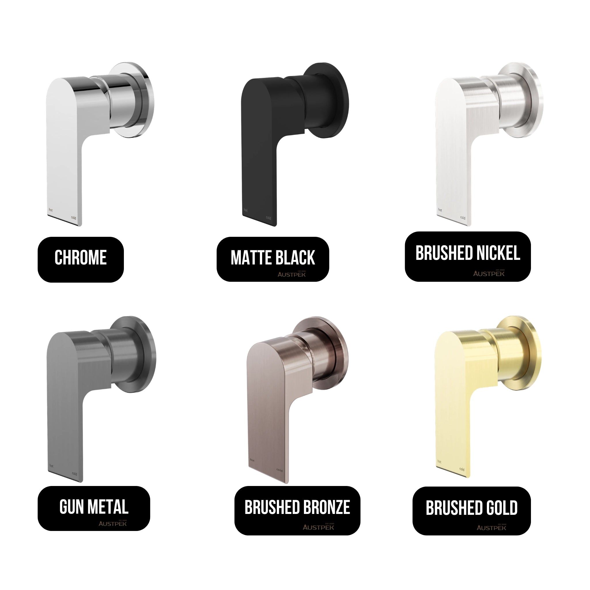 NERO BIANCA SHOWER MIXER PLATE GUN METAL