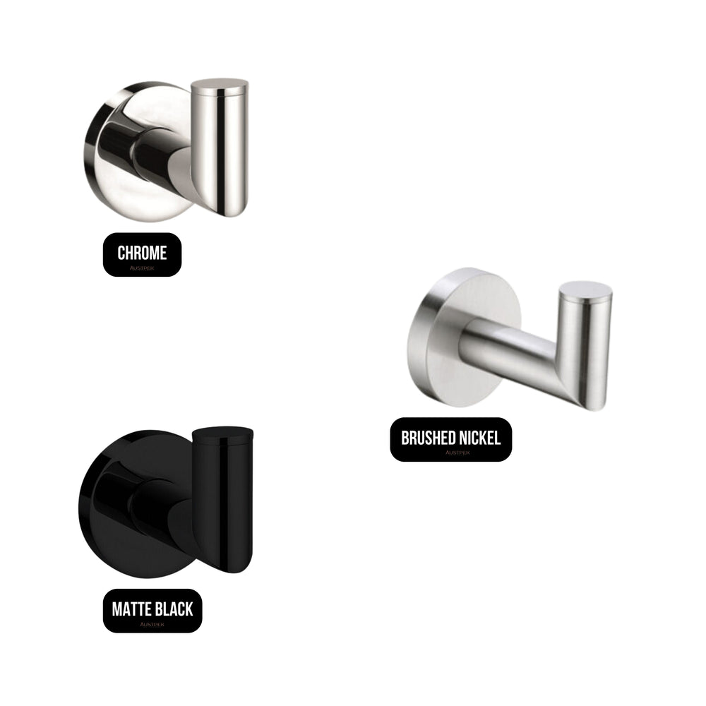 NERO DOLCE ROBE HOOK CHROME