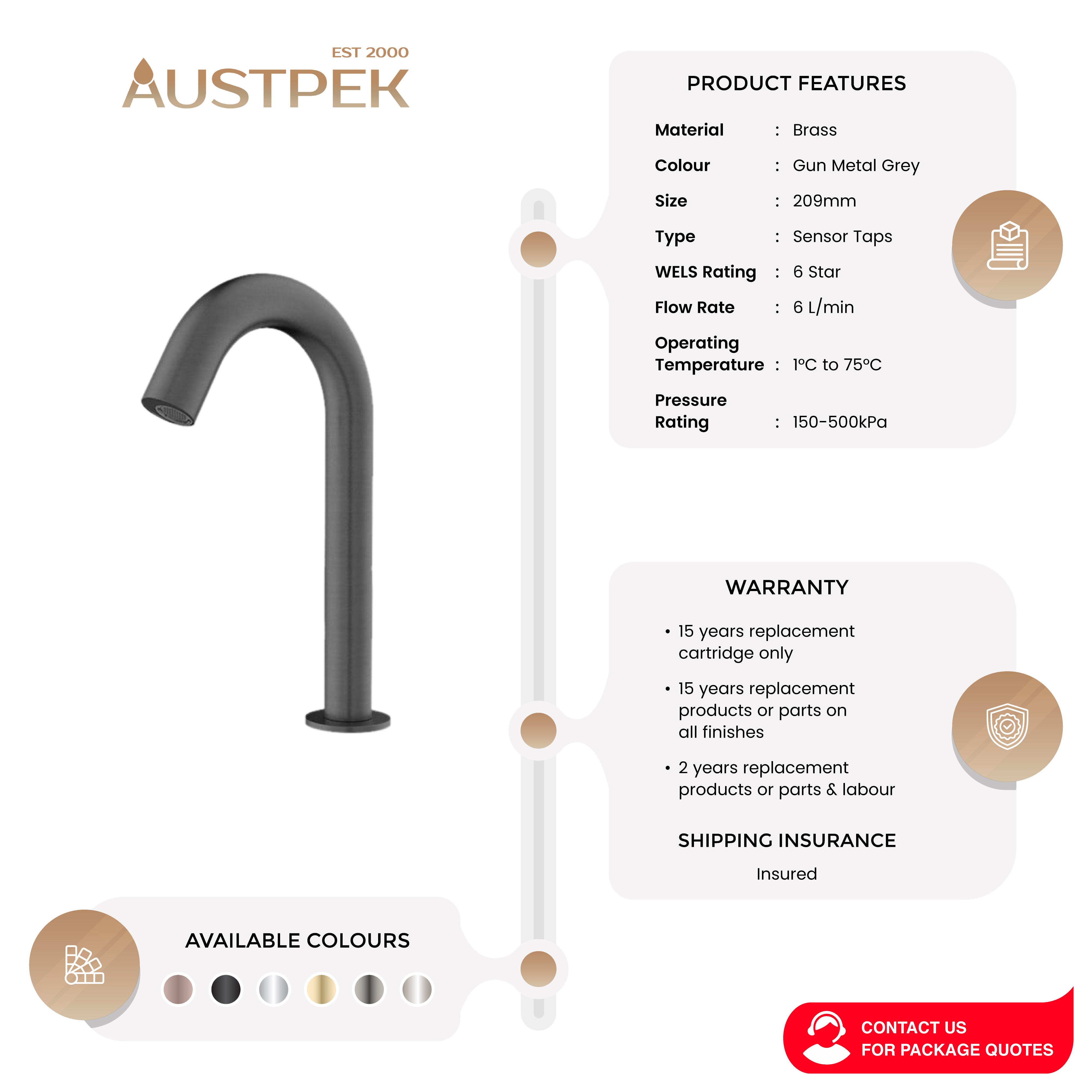 NERO MECCA SENSOR TAP GUN METAL