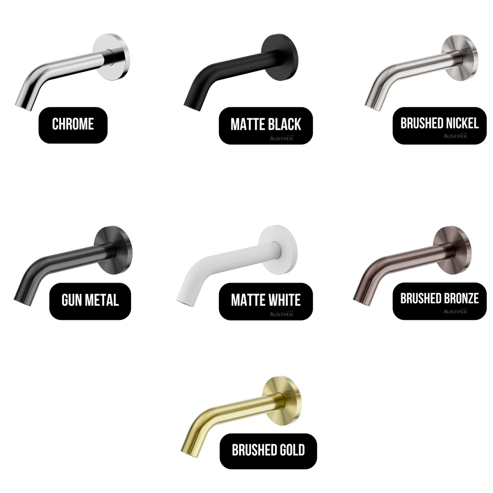 NERO MECCA WALL MOUNT SENSOR SPOUT 197MM CHROME