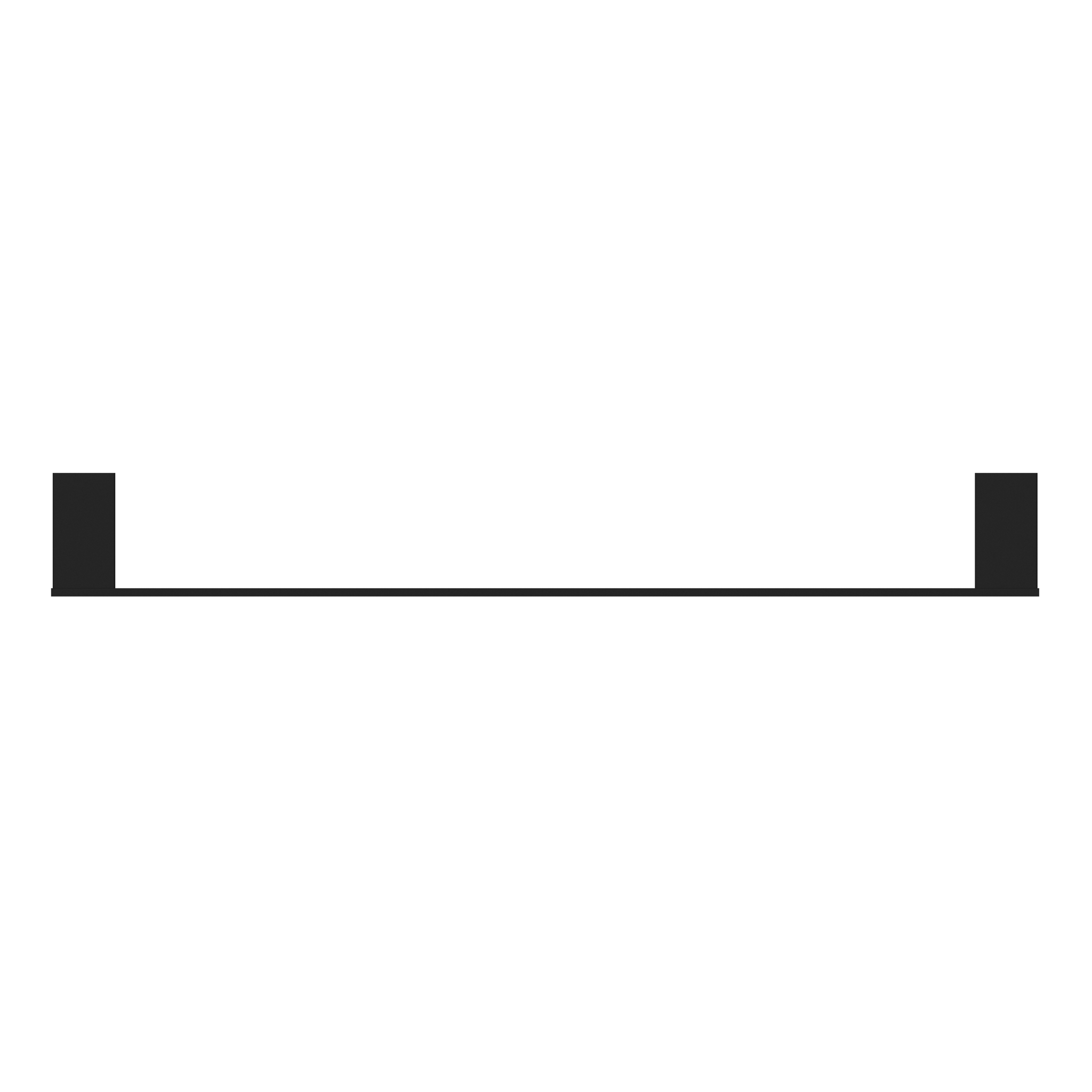 NERO CELIA NON-HEATED SINGLE TOWEL RAIL MATTE BLACK (AVAILABLE IN 600MM AND 800MM)