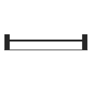 NERO CELIA NON-HEATED DOUBLE TOWEL RAILS MATTE BLACK (AVAILABLE IN 600MM AND 800MM)