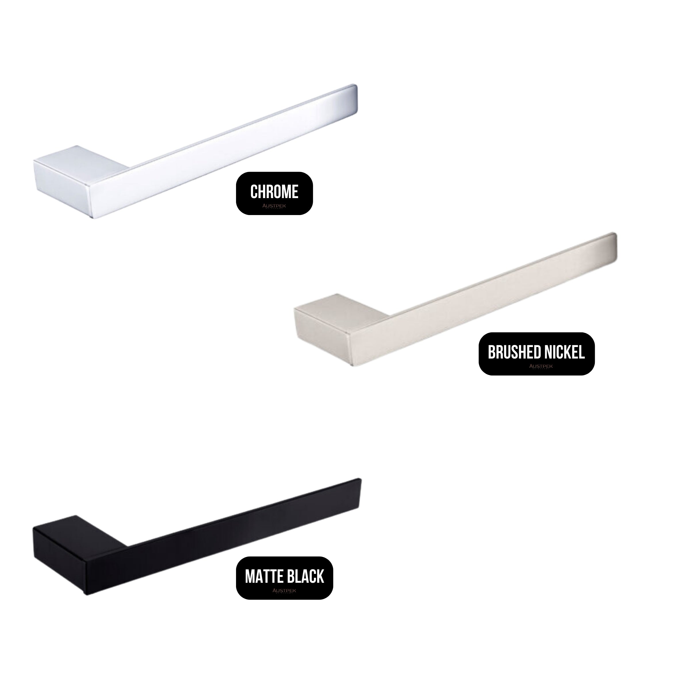 NERO CELIA HAND TOWEL RAIL 265MM BRUSHED NICKEL