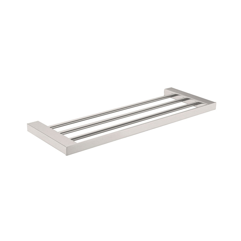 NERO CELIA NON-HEATED TOWEL RACK 600MM BRUSHED NICKEL
