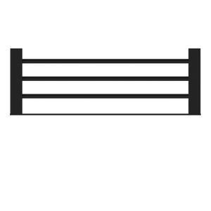 NERO CELIA NON-HEATED TOWEL RACK 600MM MATTE BLACK
