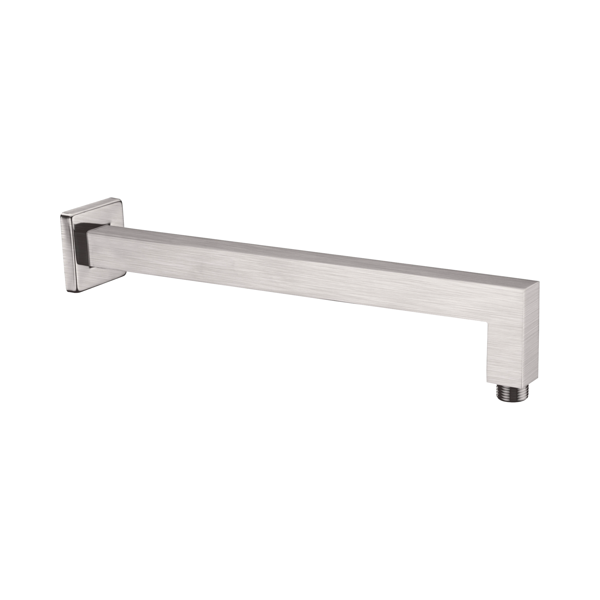 NERO SQUARE SHOWER ARM 352MM BRUSHED NICKEL