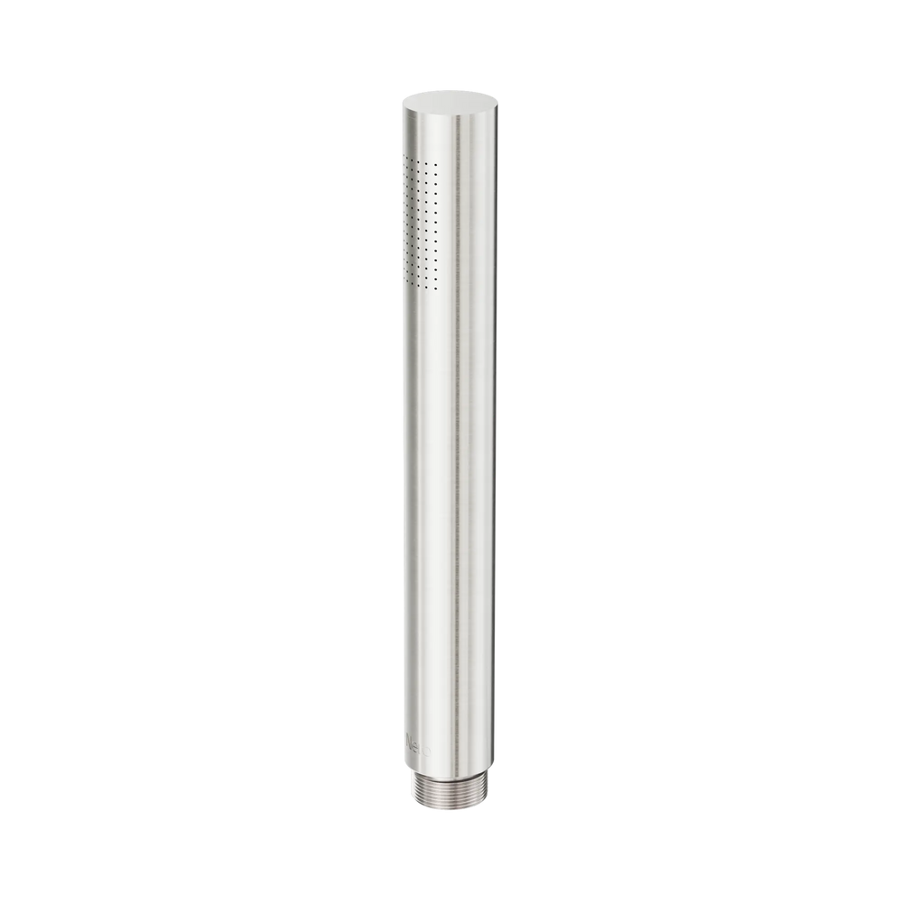 NERO SERENITY ROUND TUBE METAL HAND SHOWER 192MM BRUSHED NICKEL