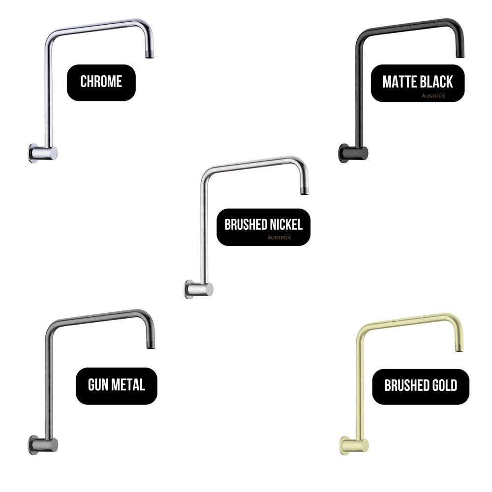 NERO ROUND SWIVEL SHOWER ARM 344MM CHROME