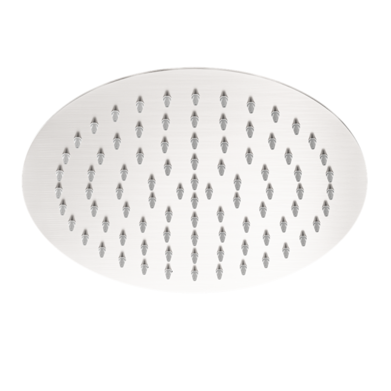 NERO ROUND SHOWER HEAD 250MM BRUSHED NICKEL